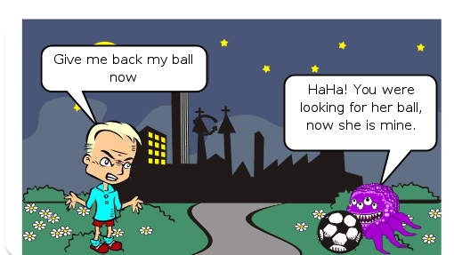The alien is the ball