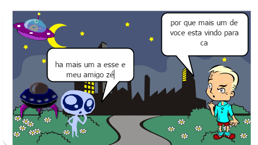 uma visita chega a terra 