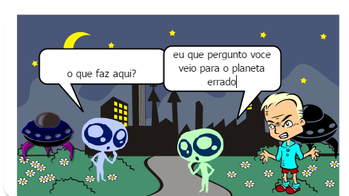 uma visita chega a terra 