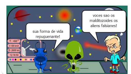 Duas crianças vão a floresta e descobrem uma nave alienigena e vão ver o que tem dentro