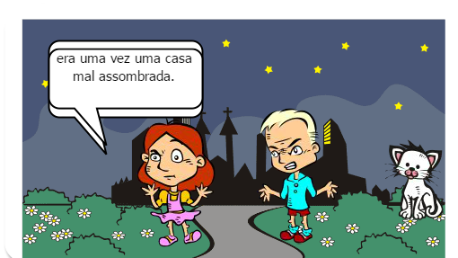  era uma vez uma casa mal assombrada,ela tinha muitos bichos feios,por exemplo,aranhas,morcegos,etc.