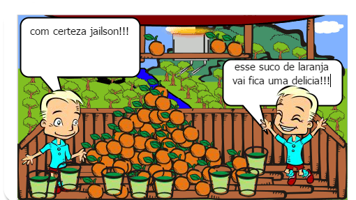 Jailson sai passear,e no caminho ele para numa barraca para tomar suco de laranja e relaxar.
