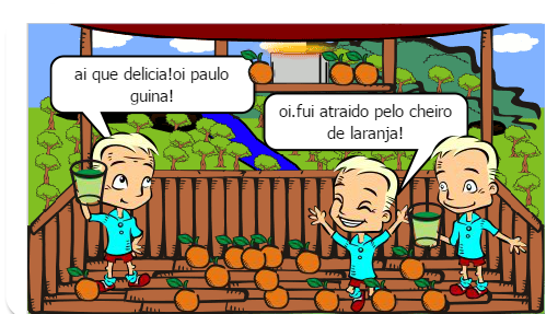Jailson sai passear,e no caminho ele para numa barraca para tomar suco de laranja e relaxar.