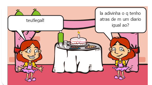 é uma criança  que escreve tudo o que acontece no seu dia a dia no seu diario