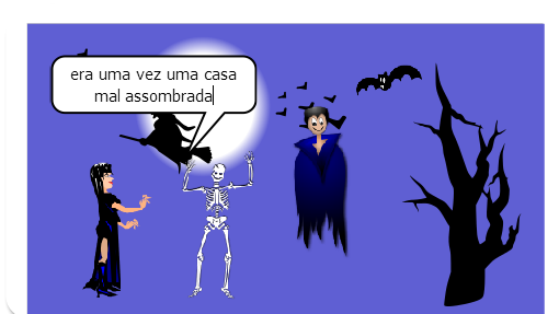 era uma vez uma casa mal assombrada,cheios de bichos assustadores tinha aranhas,morcegos e fantasmas