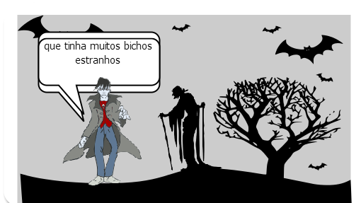 era uma vez uma casa mal assombrada,cheios de bichos assustadores tinha aranhas,morcegos e fantasmas
