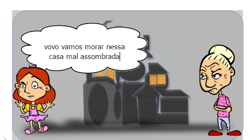 era uma vez uma casa mal assombrada,cheios de bichos assustadores tinha aranhas,morcegos e fantasmas