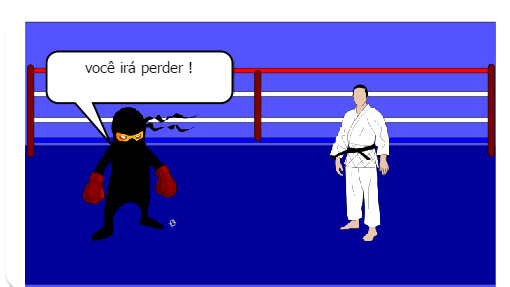 É um lutador de karate que demostra ser o melhor de todos