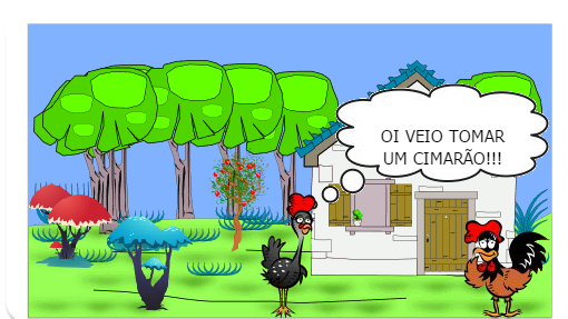 amizade entre o galo e a galinha
