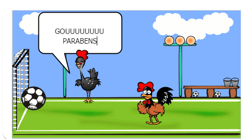 amizade entre o galo e a galinha