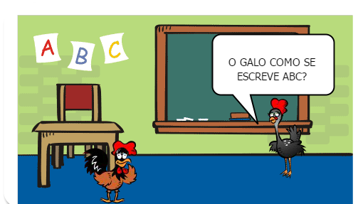 amizade entre o galo e a galinha