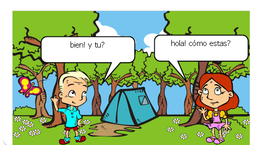 aqui vou apresentar saldasoes cumprimentos e depedidas