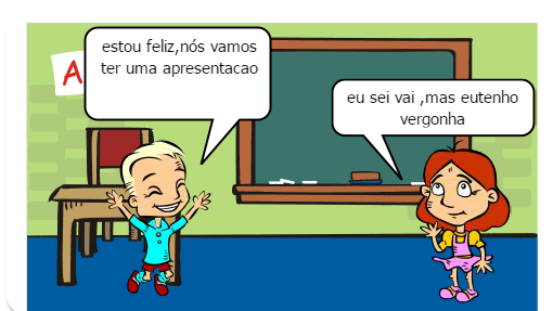 a menina que tinha medo de se apresentar em publico<br />
