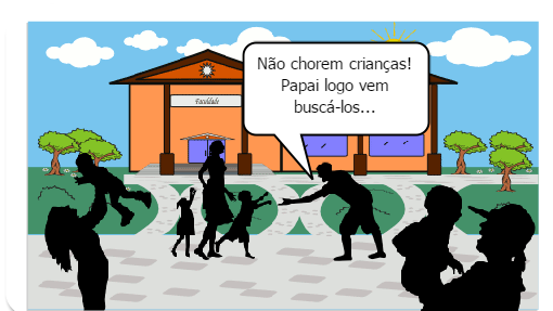 Representa a fase de adaptação das crianças nessa nova jornada e experiencias no ambiente escolar 