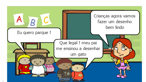 Representa a fase de adaptação das crianças nessa nova jornada e experiencias no ambiente escolar 