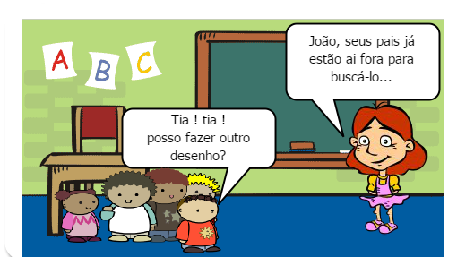 Representa a fase de adaptação das crianças nessa nova jornada e experiencias no ambiente escolar 