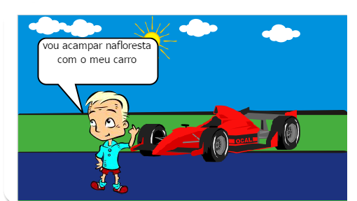 o acampamento  