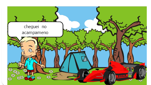 o acampamento  