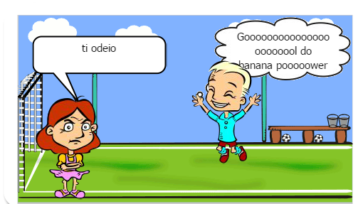menino  maluco pensando que e uma banana poderosa