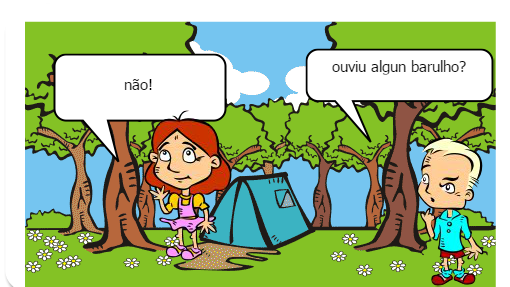 um casal esta acampado na floresta e escutavam vario barulhos estranhos
