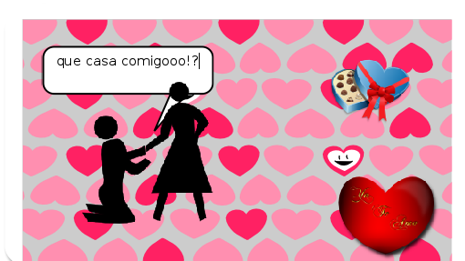 o muleque deu um buque de flores para as meninas<br />
