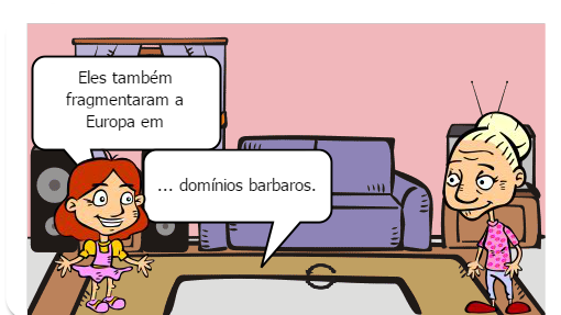 O feudalismo foi um sistema de organização política usado para organizar a região no fim do Império Romano.