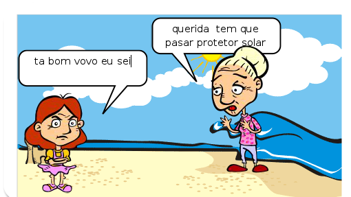 ir na praia com a vovó