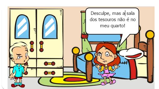 Em um domingo de manhã, Miguel acorda cedo para procurar a sala do tesouro que sua mãe havia dito para ele. Como a casa não é muito grande, Miguel pede ajuda a sua irmã, Ana.