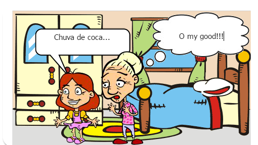 Minha filha Giovanna de 04 anos fazendo oração com a vovó...