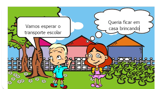 O retorno dos irmão Enzo e Marhia à escola