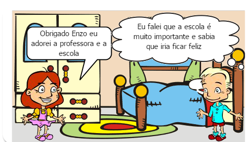 O retorno dos irmão Enzo e Marhia à escola