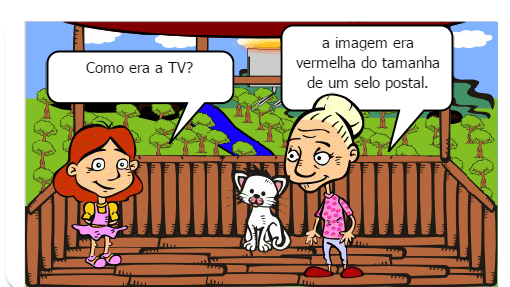 O Gibi  conta a história do desenvolvimento da televisão.