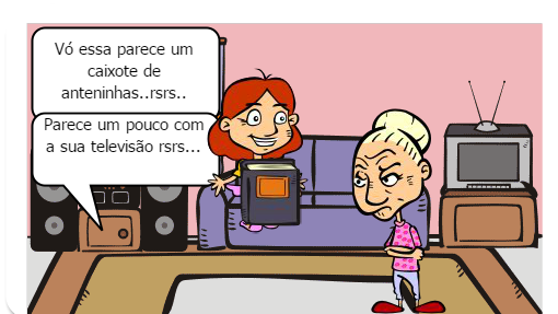 O Gibi  conta a história do desenvolvimento da televisão.