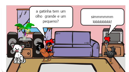 amizade entre o galo e a galinha