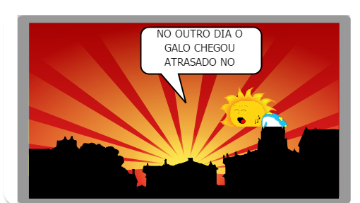O galo trabalhador noturno. História de João Davi.