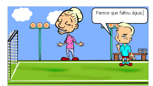 Era uma vez os meninos saíram da aula e foram direto jogar bola, Vinicius, Kauan e Eduardo.<br />
O dia estava muito quente , Vinicius com muita sede pediu a professora: