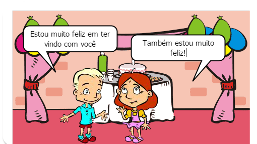 JOVENS ESTÃO CONVERSANDO SOBRE UMA FESTA QUE A GAROTA MAIS POPULAR DO COLÉGIO IRÁ REALIZAR.