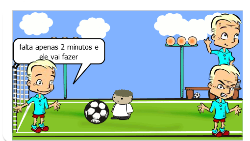 um jogo decisivo de futebol<br />
<br />

