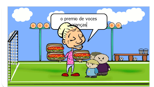 um jogo decisivo de futebol<br />
<br />
