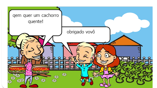 a vôvô surda  e os dois netinhos atrapalhados