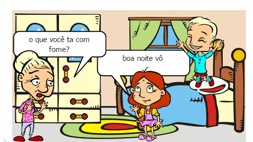 a vôvô surda  e os dois netinhos atrapalhados