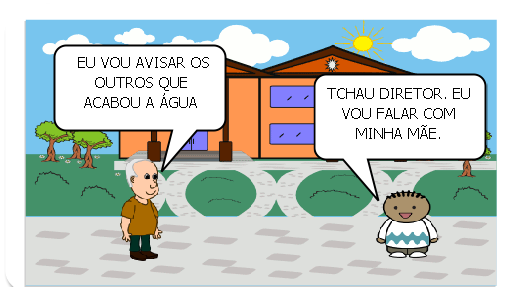 NA ESCOLA  QUE NÃO TEM ÁGUA