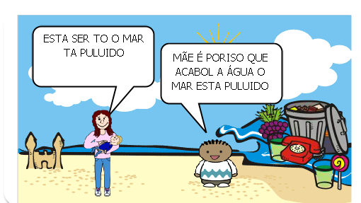 NA ESCOLA  QUE NÃO TEM ÁGUA