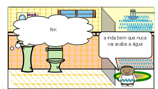 NA ESCOLA  QUE NÃO TEM ÁGUA