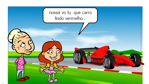 o carro vermelho