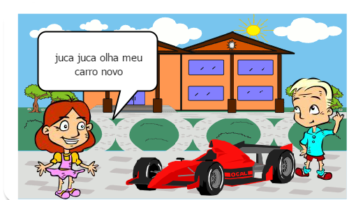 o carro vermelho