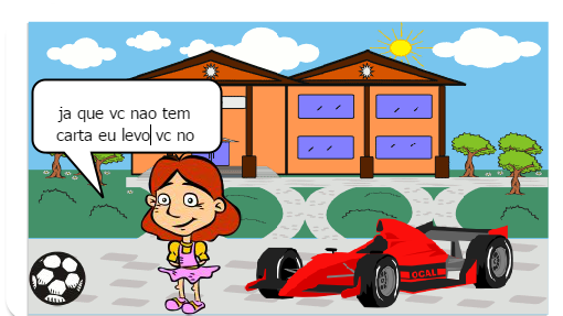 o carro vermelho