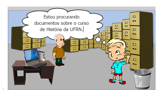 Um aluno do curso de História pretende ingressar no mestrado, tendo como objetivo escrever acerca da história do curso de história da UFRN. Porém, ele se depara com uma situação problemática com relação as suas fontes. 