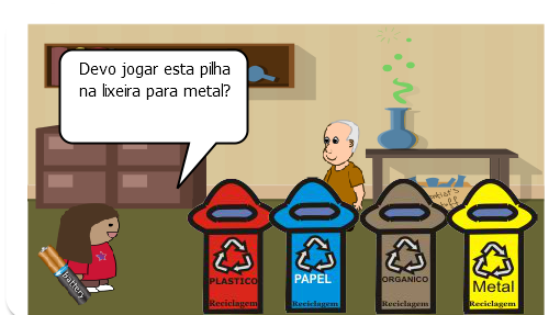 descarte de pilha