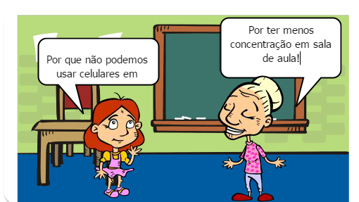 dialogo entre professora e aluno